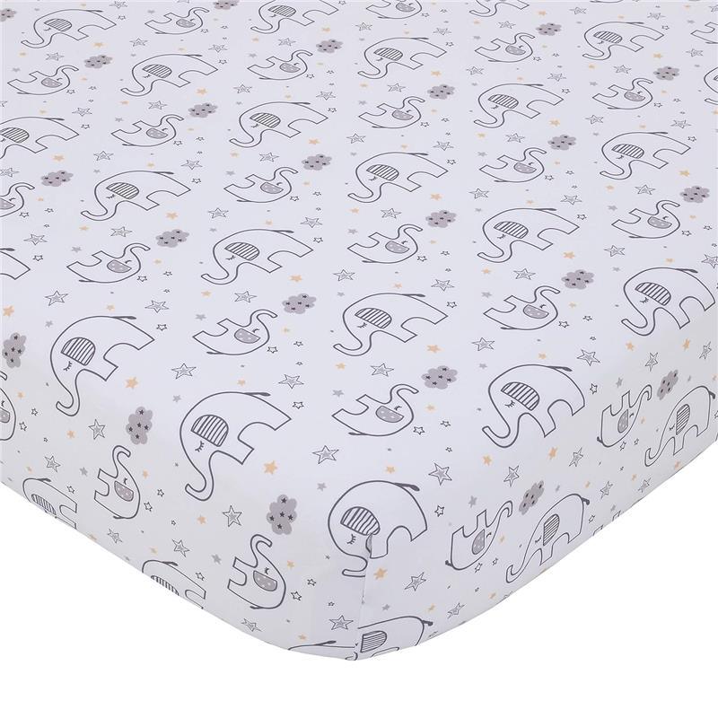 Nojo - Dream Big Little Elephant Fitted Crib Sheet Image 1