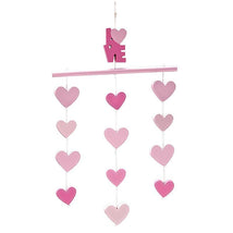 NoJo Little Love Ceiling Mobile - Pink Hearts Image 1
