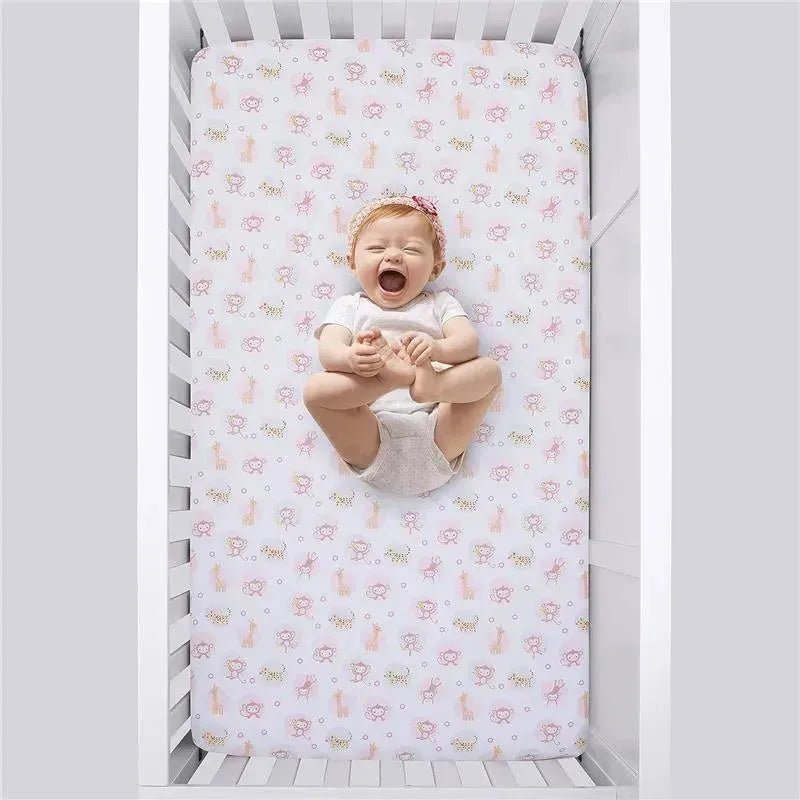 Nojo - Sweet Jungle Friends Fitted Crib Sheet Image 3