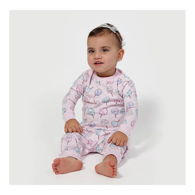 Noomie - Baby Girl Cotton Candy Long Sleeve Pajama Set Image 1