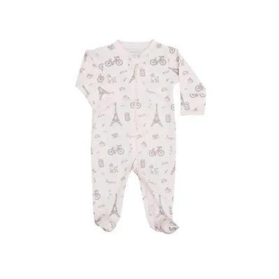 Noomie - Baby Neutral Zipper Footie Paris Image 1