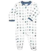 Noomie - Baby Zipper Footie Denim Stars Image 1