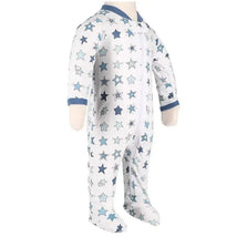 Noomie - Baby Zipper Footie Denim Stars Image 2