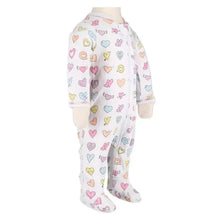 Noomie - Baby Zipper Footie Rainbow Hearts Image 2