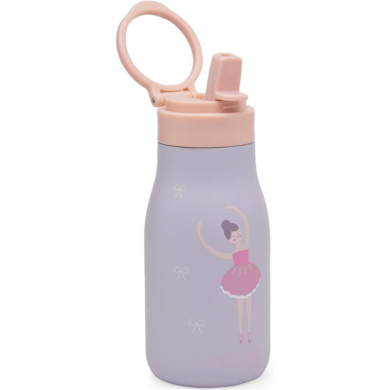 Nouka 10 oz Insulated Stainless Steel Kids Water Bottle, Fleur the Ballerina Image 7
