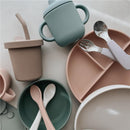 Nouka Bowl 10 oz Non-Slip & Soft Silicone, Lily Blue Image 7