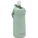 Nouka Kids Water Bottle with Silicone Spout and Silicone Straw, Moss Image 4