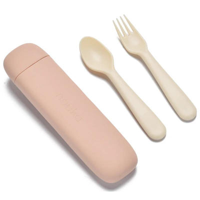 Nouka - Reusable Utensil Set & Carry Case Soft Blush Image 1