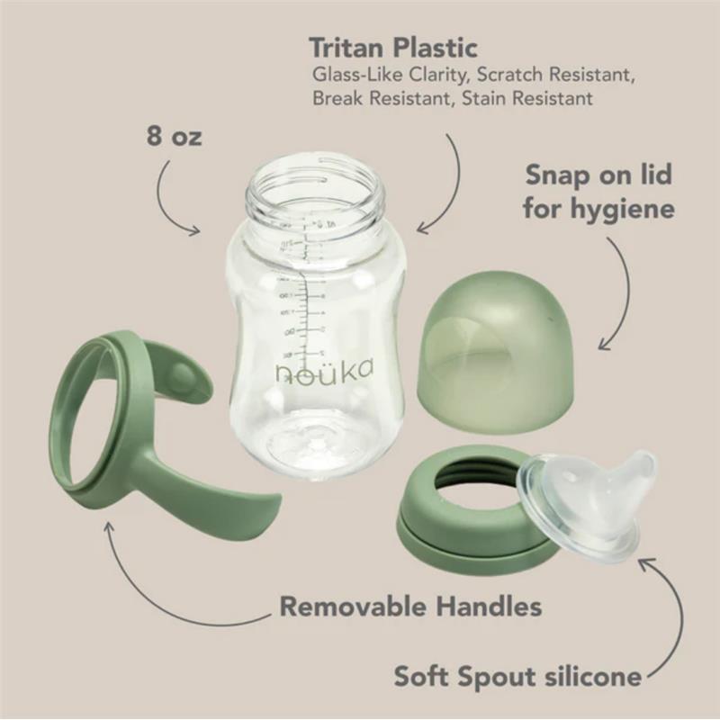 Nouka Soft Spout Sippy Cup 8 Oz, Soft Blush Image 3