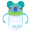 Nuby 1Pk Clik-It 360 Flip-It Cup With Thin Weighted Straw, Koala Image 1