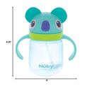 Nuby 1Pk Clik-It 360 Flip-It Cup With Thin Weighted Straw, Koala Image 7