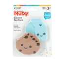 Nuby - 2Pk All Silicone Chocolate Chip Cookie & Milk Carton Teether Image 6