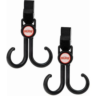 Nuby - 2Pk Double Stroller Hook, Black Image 1