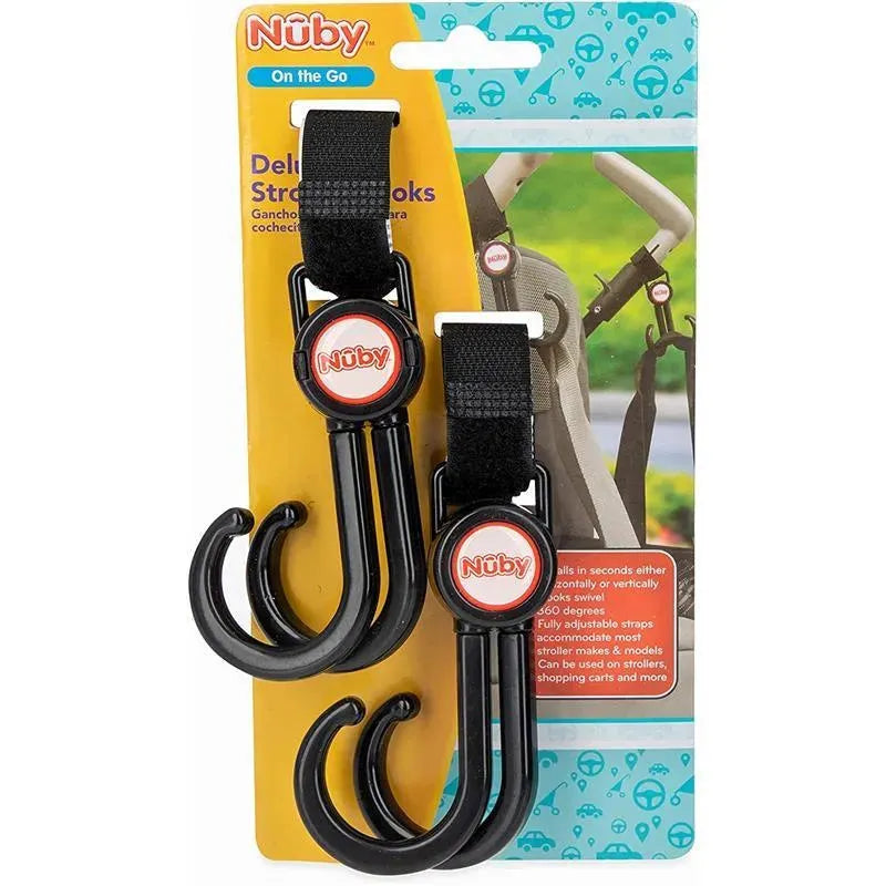 Nuby - 2Pk Double Stroller Hook, Black Image 4