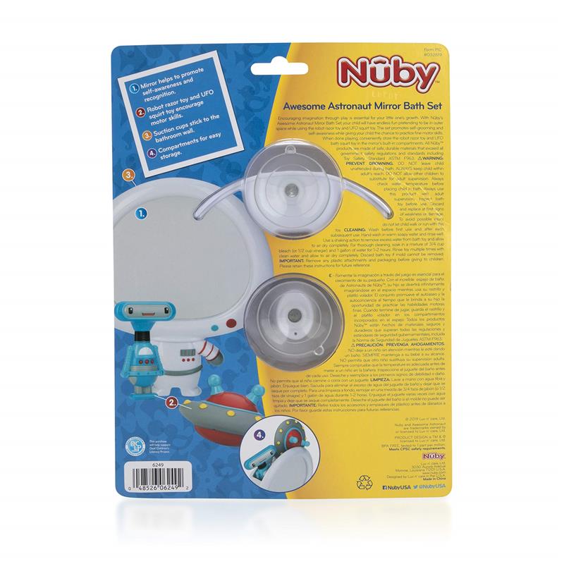 Nuby - 3Pk Astronaut Mirror Baby Bathtub Toy Set  Image 8