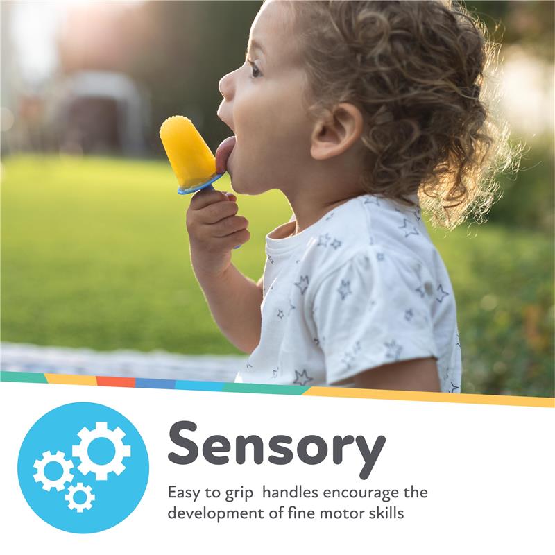 Nuby - 4Pk Stick Pops Silicone Popsicle Molds for Toddlers and Babies Image 4