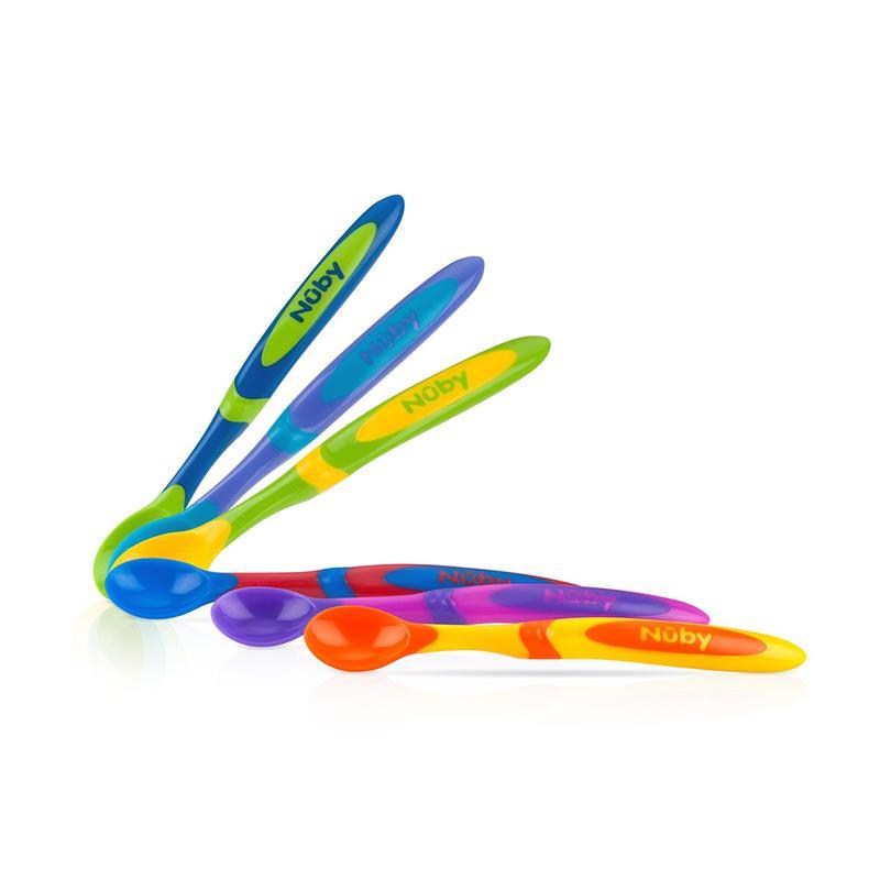 Nuby - 6 Pk Long Handle Wearing Spoons Image 1