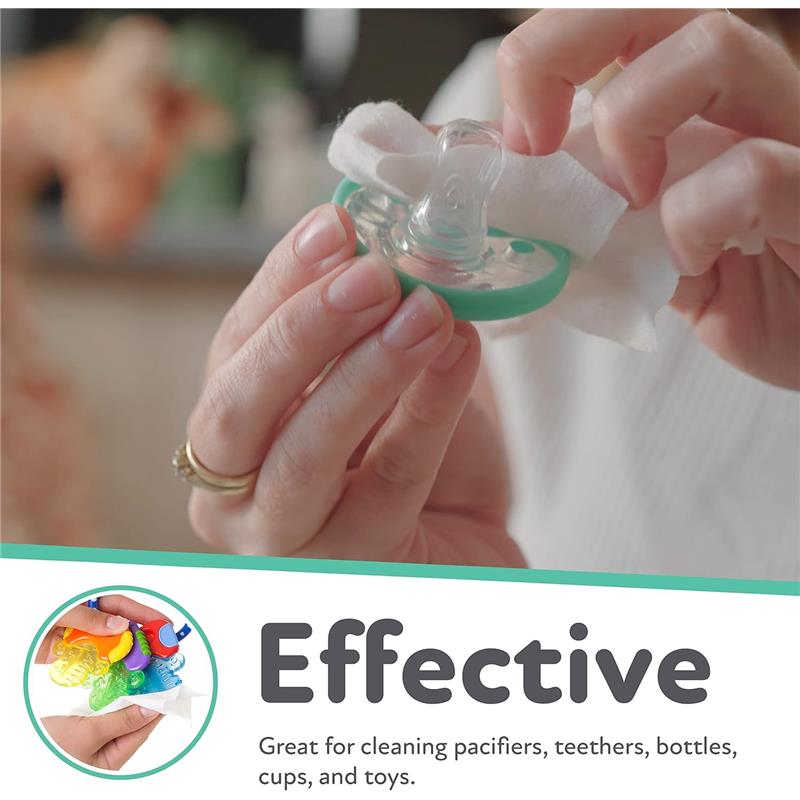 Dr. Talbot's 1Pk Pacifier & Teether Wipes Naturally Inspired with Citroganix, Vanilla Milk, 48 Count Image 3