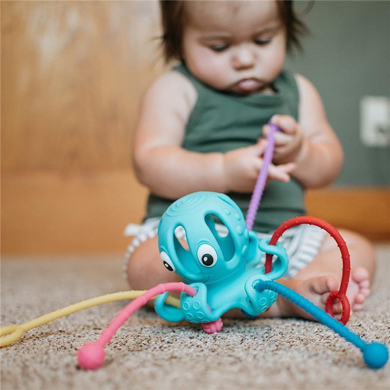 Nuby - Octopus 100% Silicone Pull String Interactive Toy Image 3