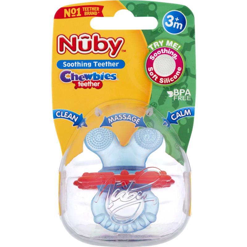 Nuby Chewbies Soft Silicone Teether, Colors May Vary Image 5