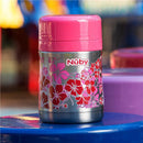 Nuby First Solids Stainless Steel Thermos with Spoon 15 Oz, Pink Image 4