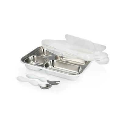 Nuby - Insulated Stainless Steel Travel Lunch Box, White Image 1