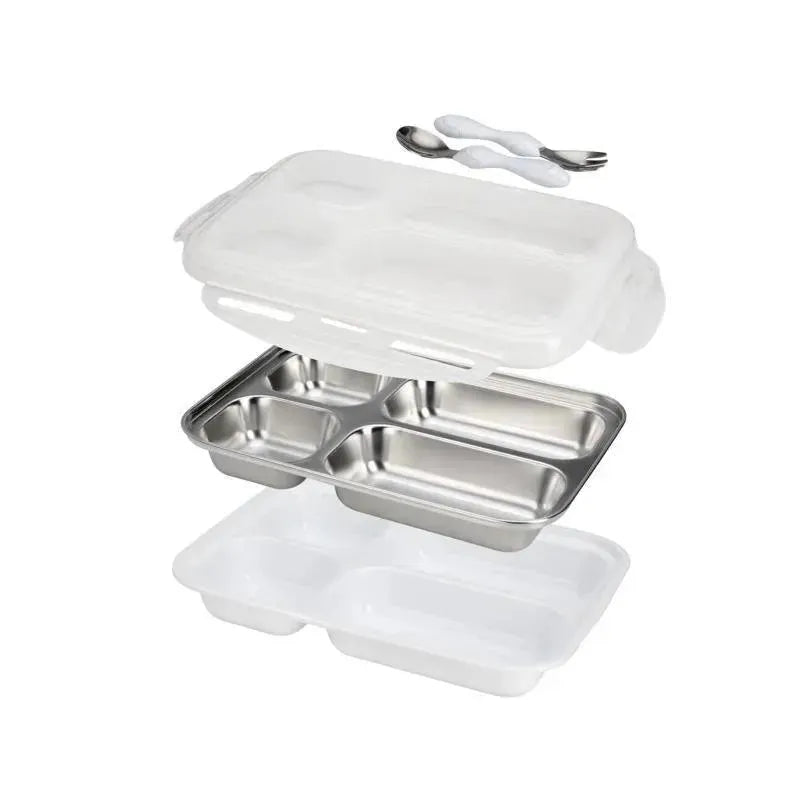 Nuby - Insulated Stainless Steel Travel Lunch Box, White Image 2