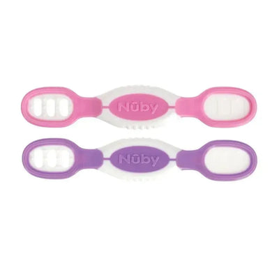 Nuby - Nuby Dip & Scoop Spoons, 2 Pack, Girl Image 1
