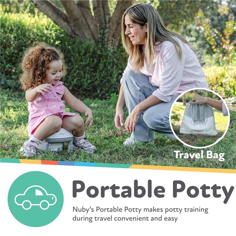 Nuby - On-The-Go Portable Potty Seat, Travel Toilet Seat Image 2