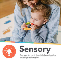 Nuby - Pasta Ring Teether Soft Silicone, Multi-Textured Surface Image 2