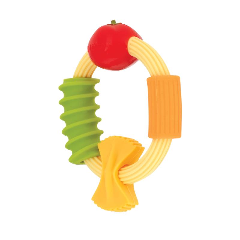 Nuby - Pasta Ring Teether Soft Silicone, Multi-Textured Surface Image 6