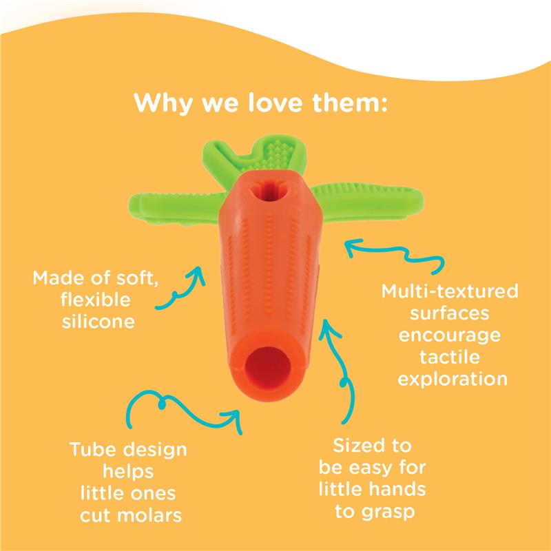 Nuby - Silicone Carrot Tube Teether Baby Teething Toy Image 2