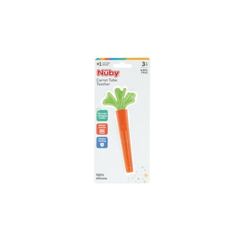 Nuby - Silicone Carrot Tube Teether Baby Teething Toy Image 5