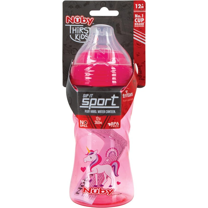 Nuby Sip-It Sport Bottle 12 oz - Unicorn Image 6