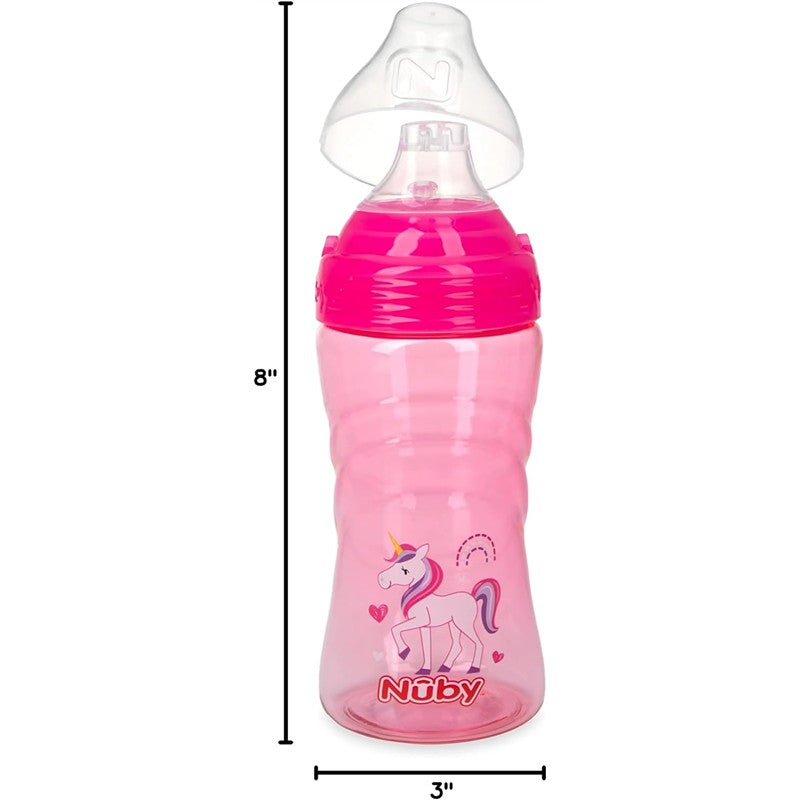 Nuby Sip-It Sport Bottle 12 oz - Unicorn Image 8