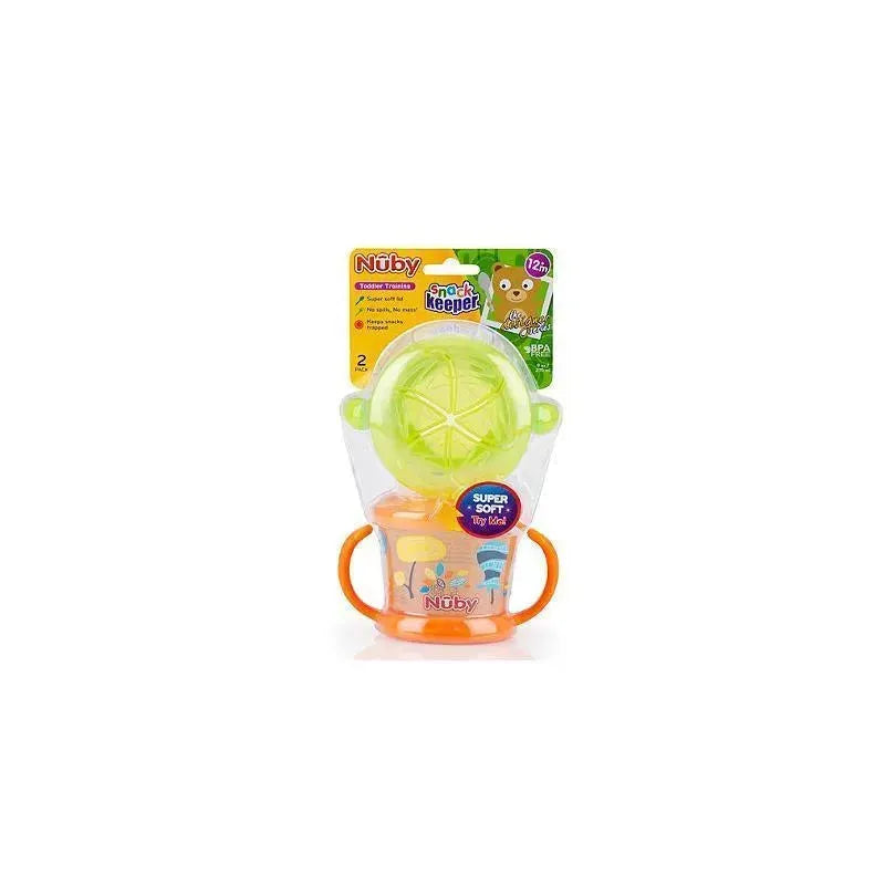 Nuby Snack Keeper in Green/Orange, 2-Pack Image 2