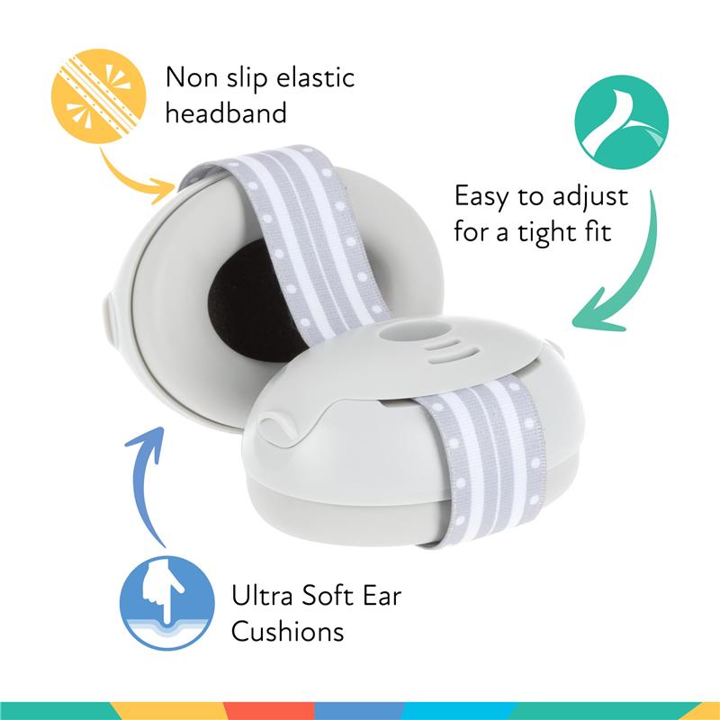 Nuby - Soft Sounds Adjustable Baby Earmuffs for Protection Against Loud Noises Image 2