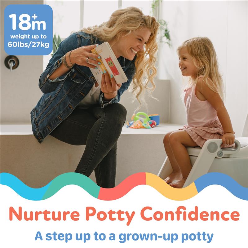 Nuby - Step Ladder Toddler Potty Seat for Toilet, Pink Image 2