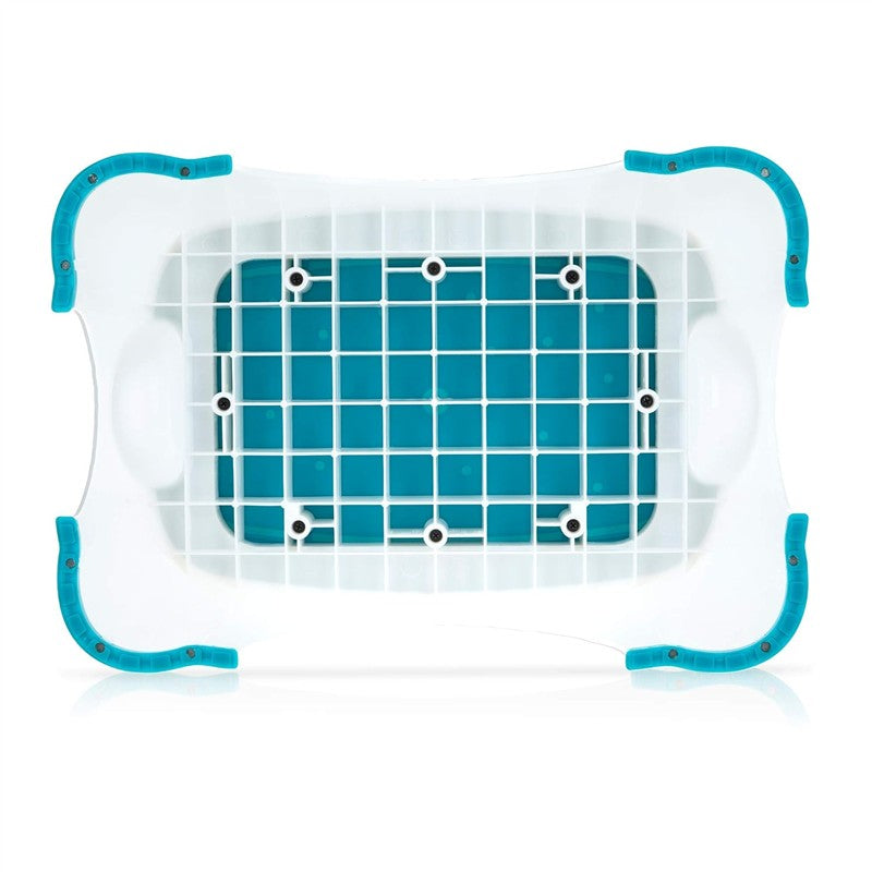 Nuby Step Up Stool in aqua, featuring a textured surface and non-slip edges for safe use by toddlers.