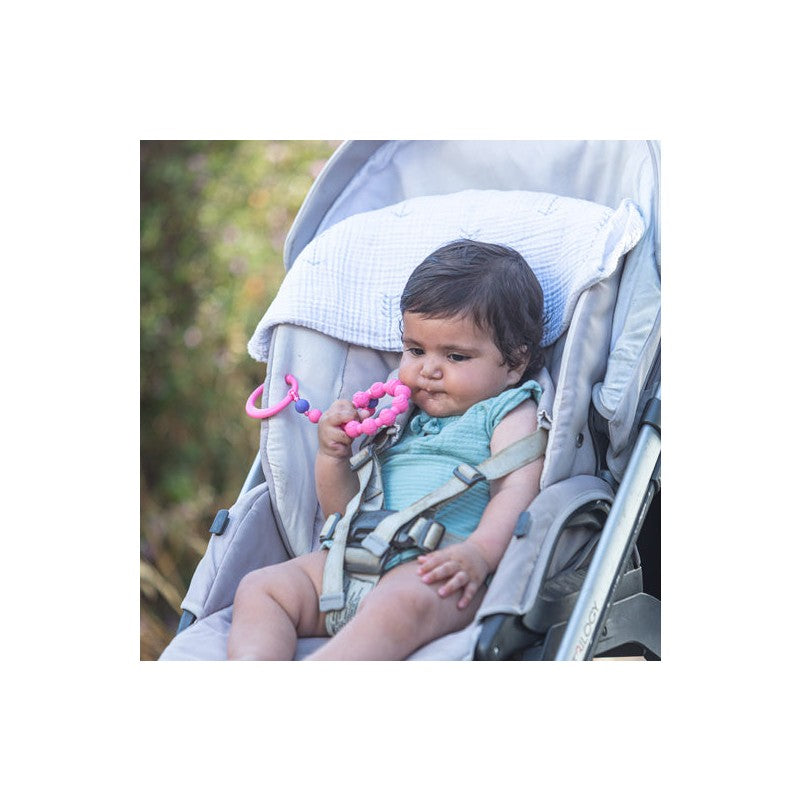 Nuby - Tag A Long Teether Pink Image 2
