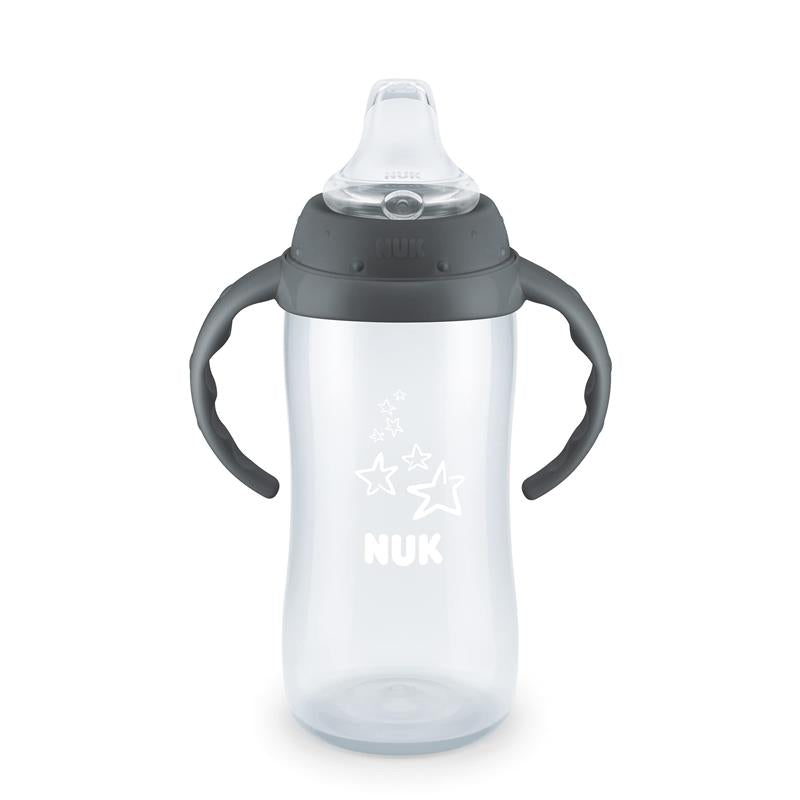 Nuk - 10 oz Learner Cup Tritan Gray Star (BPA Free) Spill Proof Sippy Cup Image 1