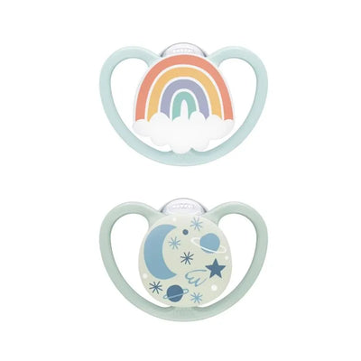 NUK - 2Pk Glow-in-the-Dark Orthodontic Pacifiers, 0-6 months Image 1