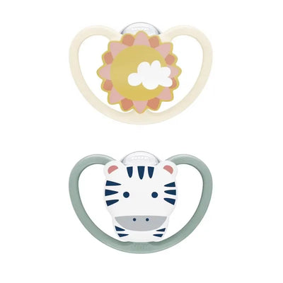 NUK - 2Pk Space Orthodontic Pacifiers, 6/18M (design may vary) Image 1