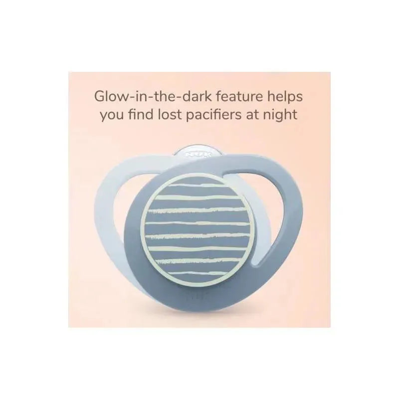 NUK - 3Pk Glow-in-the-Dark Orthodontic Pacifier, 0/6M Image 2