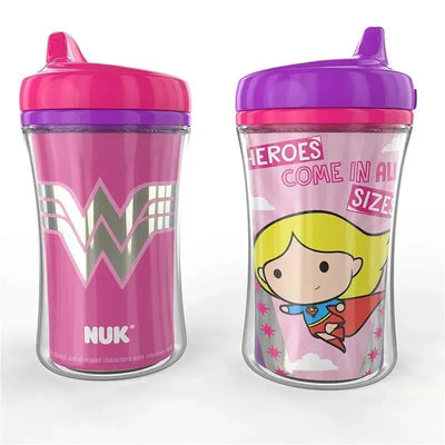 Nuk - Justice League Insulated Hard Spout Sippy Cup 9 Oz 2 Pk, Girl Image 1