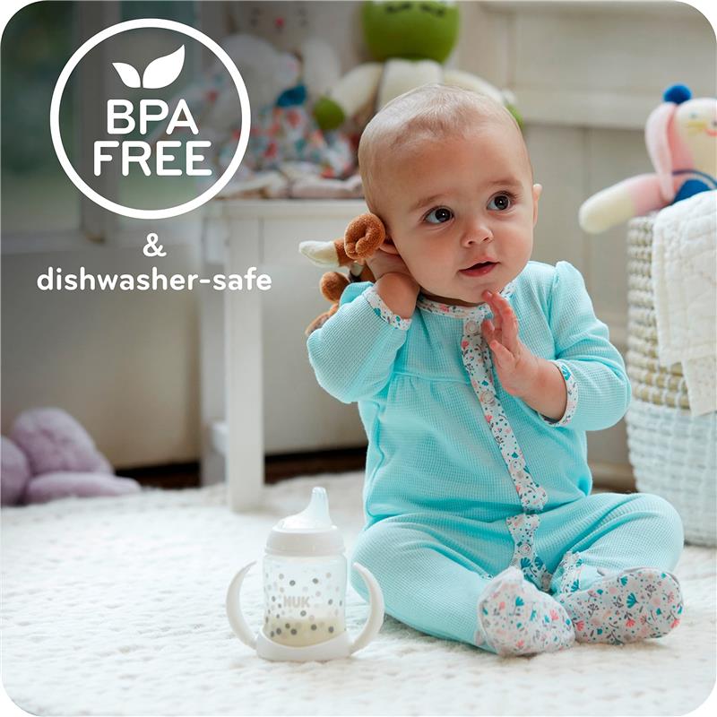 Nuk - Small Learner Tritan Cup 5 Oz, 6M (BPA Free) Spill Proof Sippy Cup Girl Image 4