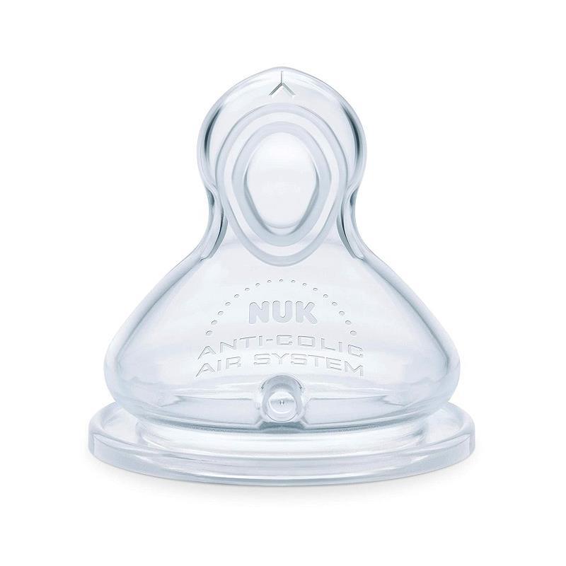 NUK Smooth Flow Anti-Colic Baby Bottle Nipples 6-18 Months,2Pk Image 1