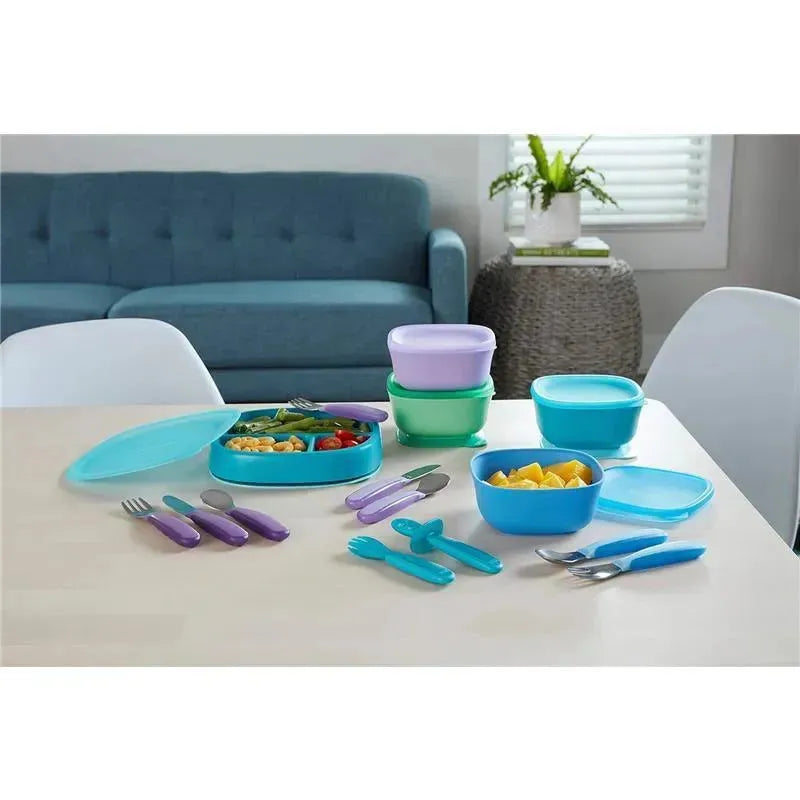 Nuk - Suction Plates and Lid, Assorted Colors, 2 Pack, 6+ Months, Blue and Green  Image 4