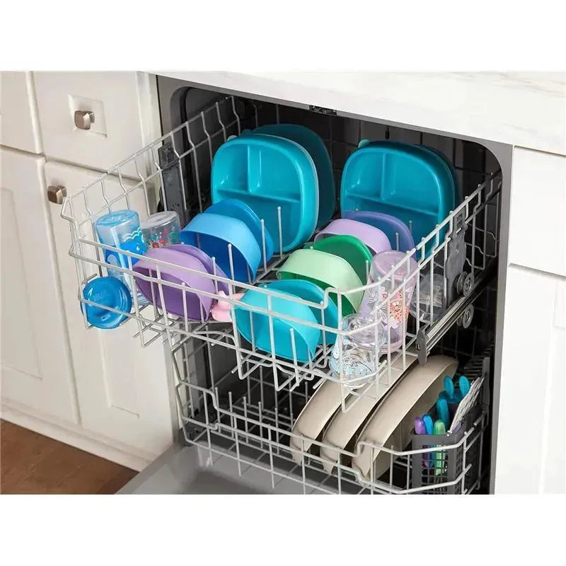 Nuk - Suction Plates and Lid, Assorted Colors, 2 Pack, 6+ Months, Blue and Green  Image 7