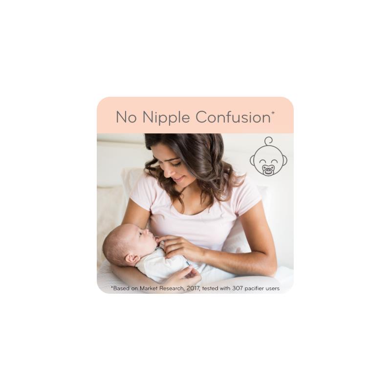 NUK® Newborn Boy OR Girl (Blue or Pink - ASSORTED COLORS) Orthodontic Pacifiers,0-2 M. Image 2